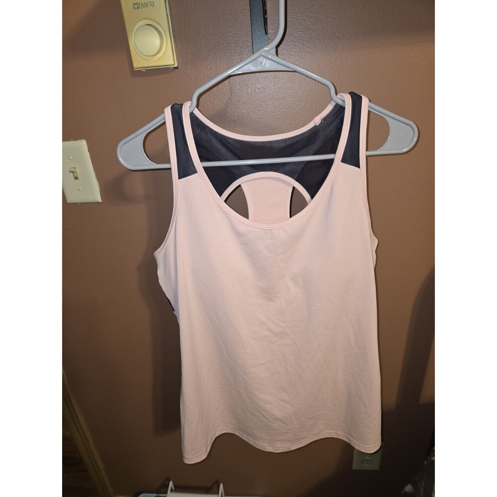 FILA Women's Racerback Activewear Tank Top Pink Breathable Lightweight Size L